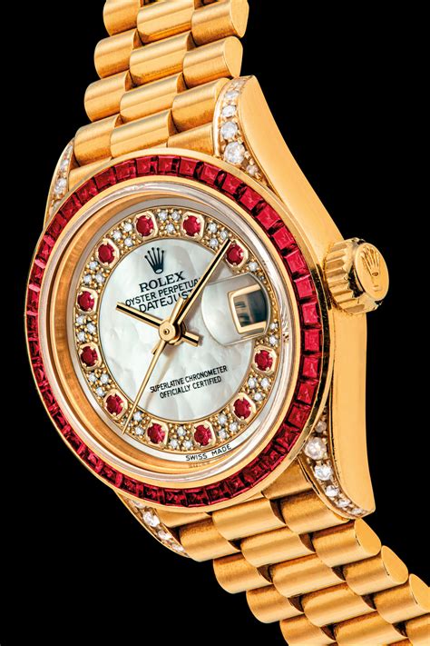 rolex diamond ruby watches|Rolex ruby sapphire bezel.